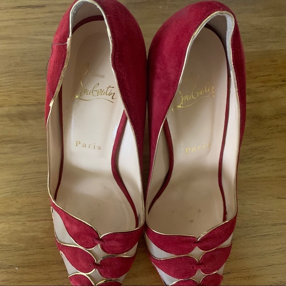 Christian Louboutin Moira Rosso suede pumps 120 - Picture 4 of 8